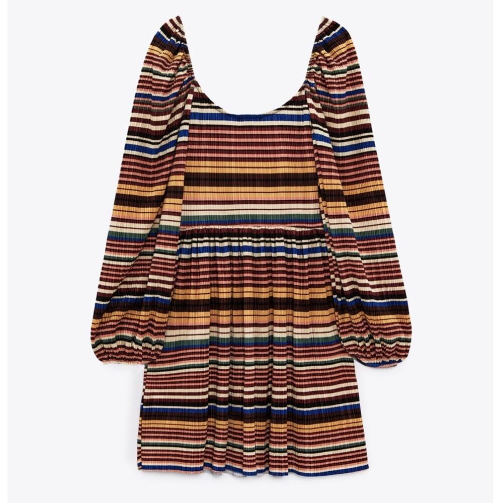 ZARA Micro Pleated Dress Size Medium - Picture 11 of 11